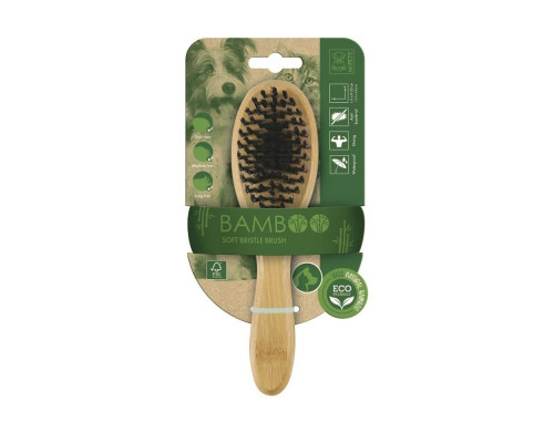 M-PETS Бамбуковая щетка с мягкой щетиной BAMBOO Soft Bristle Brush
