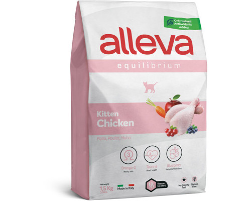 Корм Аллева Эквилибриум для котят, с курицей, 1,5 кг