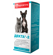Декта-2 для собак и кошек, капли глазные, 5 мл