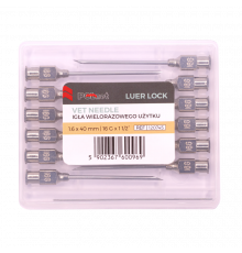 Игла многоразовая POLNET, 1,6х40 мм (16Gх1 1/2"), Luer-Lock, 12 шт.