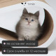 Когтеточка из картона Тумяу с картонным ободком Айс, цвет белый, 65х25х22 см
