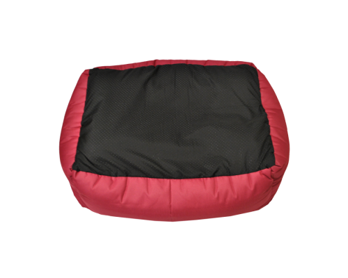 STORYTAILS Лежанка LOOIE прямоугольная с мехом, красная, M 70x60x23 см