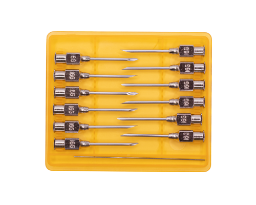Игла многоразовая KRUUSE-Vet, 1,6х25 мм (16Gх1"), Luer-Lock, 12 шт.
