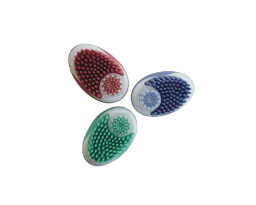 M-PETS Щетка для мытья животных RUBEAZ SOAP DISPENSER & BRUSH (Рубиз) с дозатором для мыла, 11,5х7,5 см, цвет красный
