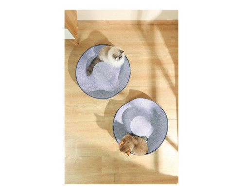 M-PETS Лежанка-тоннель Донат, размер M, 60x60x28 см, цвет серый