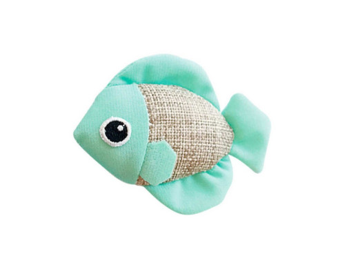 M-PETS Игрушка текстильная для кошек PLAY Рыбка, 8x4x7 см, цвет в ассортименте