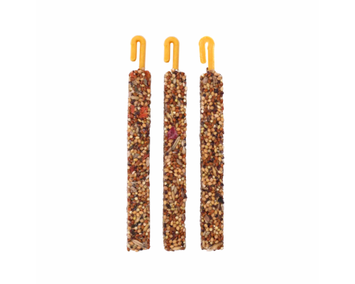 Зерновые палочки для птиц Snax ассорти (вишня, шиповник, овощи), 3 шт., 75 г