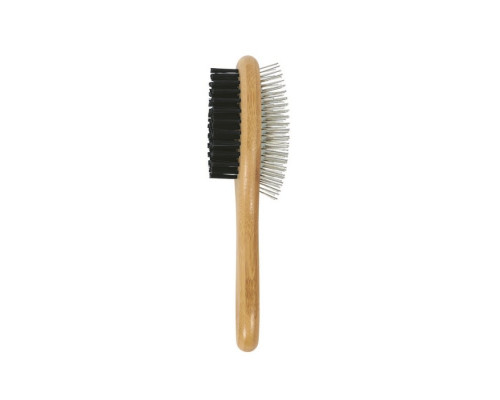 M-PETS Бамбуковая щетка-расческа двухсторонняя BAMBOO Double-Sided Pin Brush